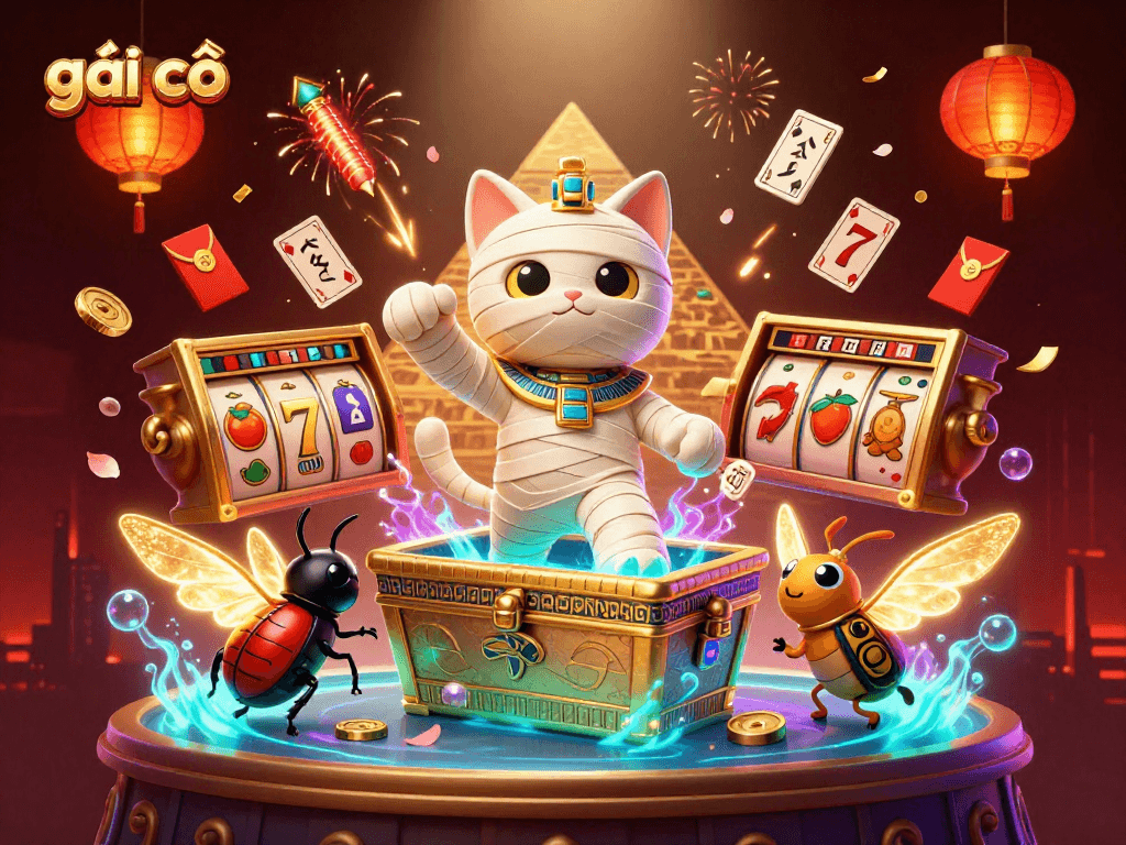 Engage with the vibrant Egyptian casino scene featuring a mummy cat, as you explore gái gọi opportunities.