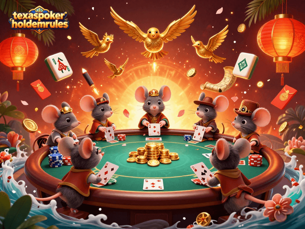 Poker enthusiasts play exciting rounds in Texas Poker while collecting treasures at texaspokerholdemrules.