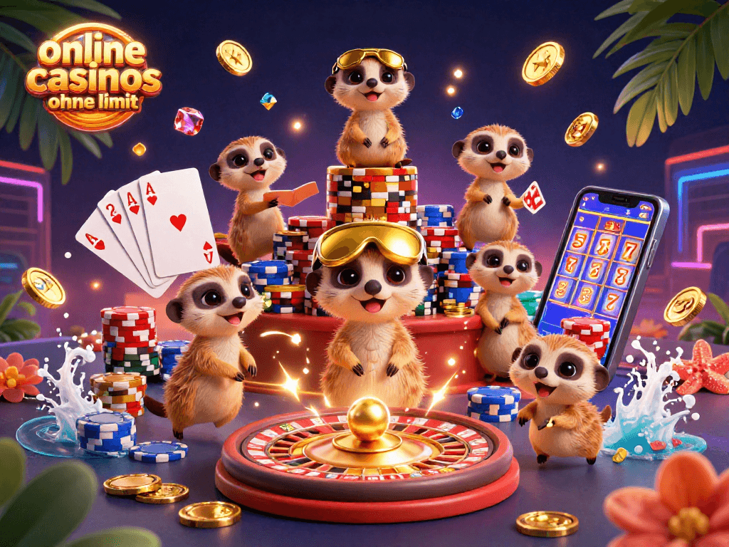 Engage with online casinos ohne limit featuring lively meerkats in a vibrant casino atmosphere.
