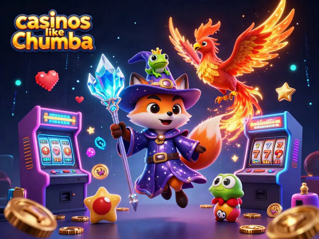 Play exciting games at casinos like Chumba with lively characters and vibrant arcade elements.