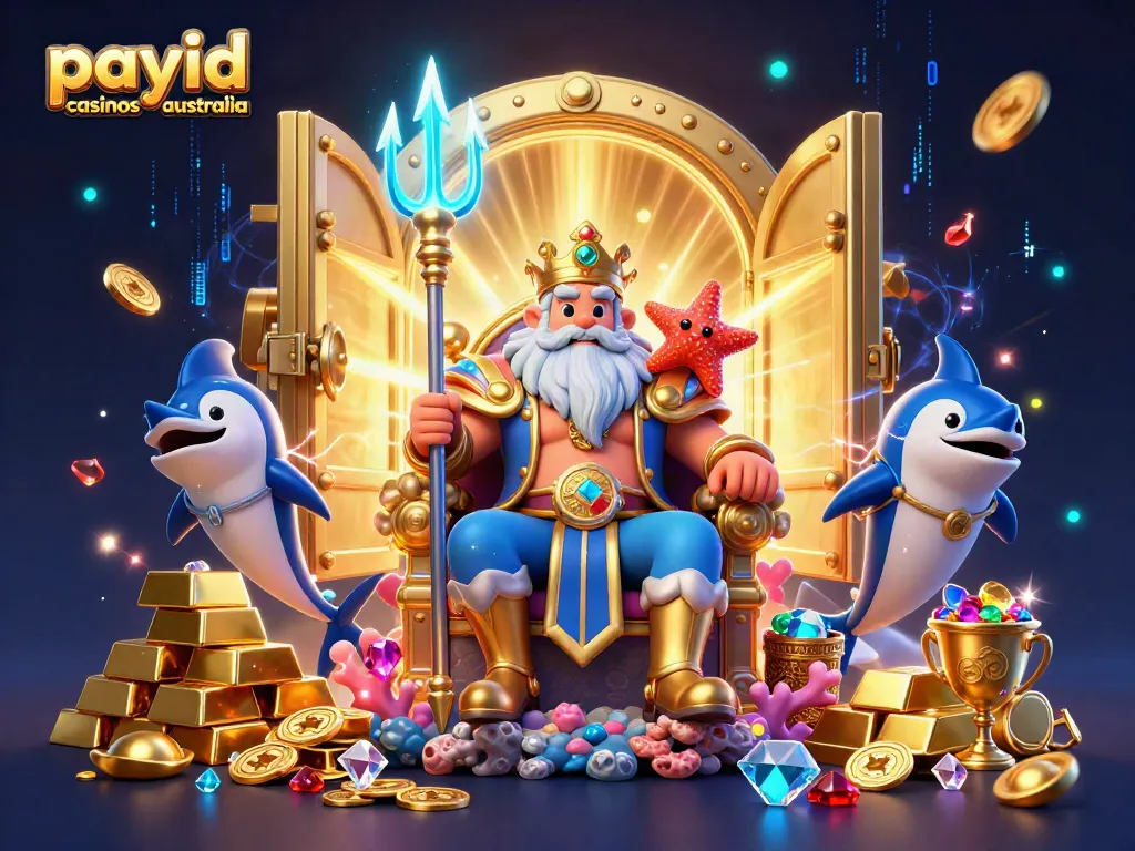 Experience fast transactions at payid casinos australia showcased in an ultra-detailed 3D scene.