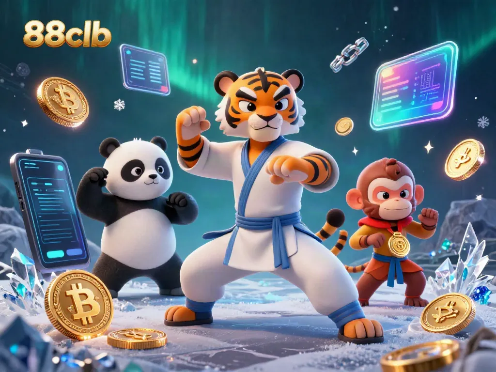 Engage with thrilling moments at 88clb, where a kung fu tiger and panda disciple celebrate gaming success.