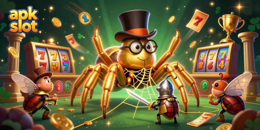 Engage with the exciting apk slot world featuring dynamic slot reels, vibrant characters, and thrilling betting visuals.