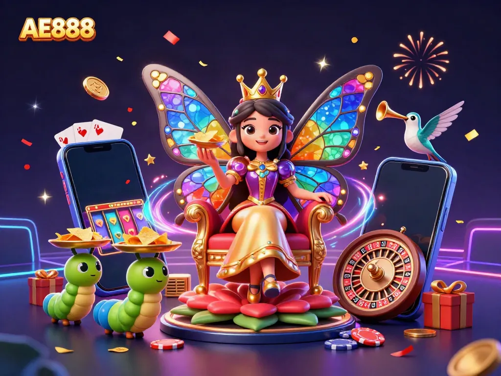 Play the ultimate slot game experience with AE888 featuring dazzling visuals and colorful game elements.