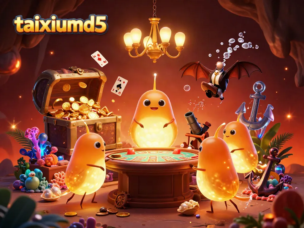 Experience thrilling gameplay at taixiumd5 with vibrant glowworms illuminating a vibrant casino scene.