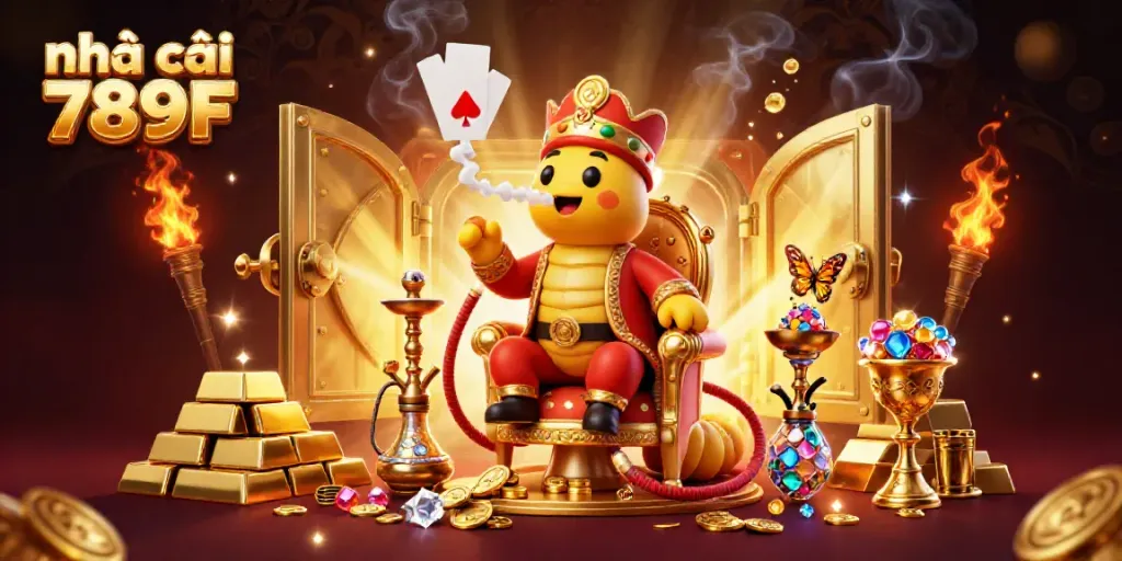 Experience the vibrant world of nhà cái 789F with colorful casino elements and characters.