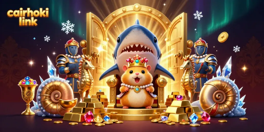 Jelajahi cairhoki link dalam ilustrasi 3D yang memukau, menampilkan raja hamster dan harta karun kasino.