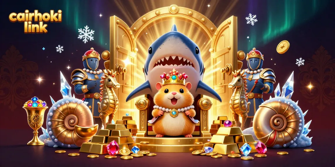 Jelajahi cairhoki link dalam ilustrasi 3D yang memukau, menampilkan raja hamster dan harta karun kasino.