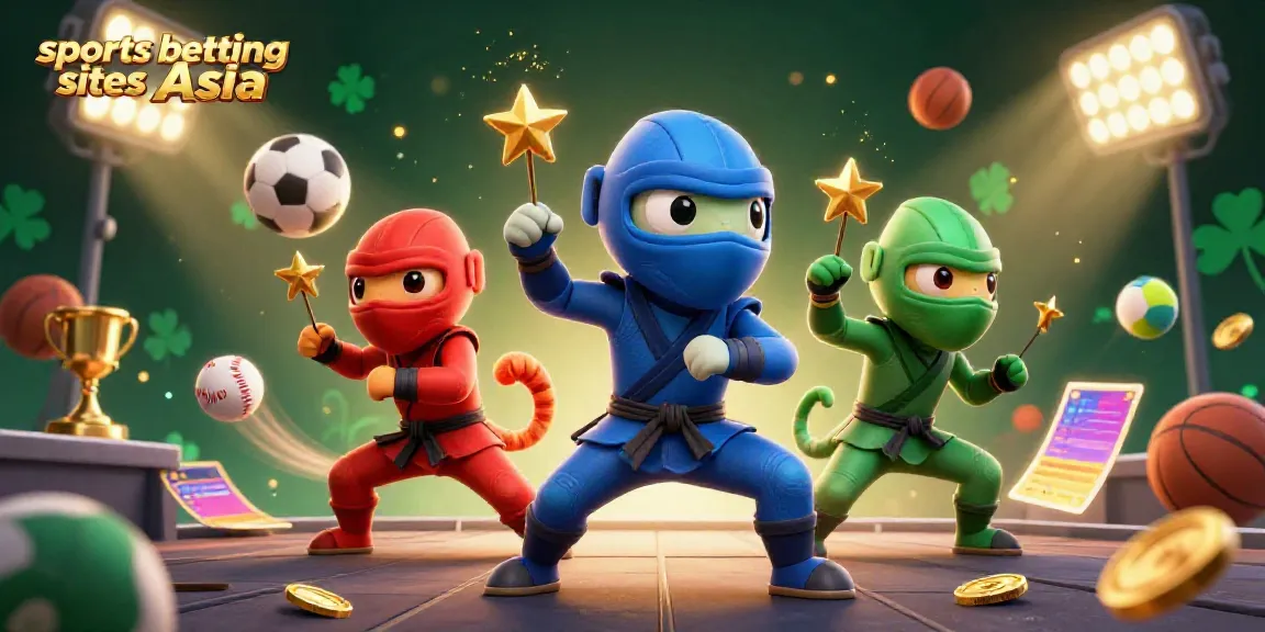 Experience thrilling action at sports betting sites Asia with ninja chameleons and dynamic sports elements.