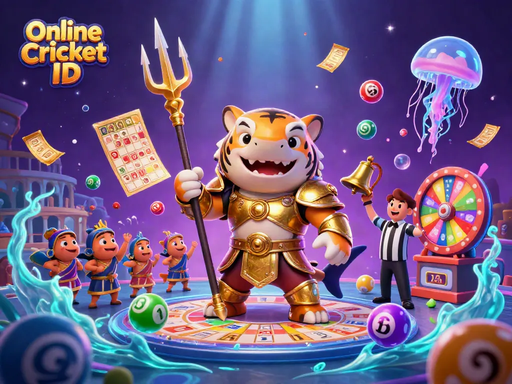 Experience seamless betting with an Online Cricket ID in an engaging underwater gambling scene.