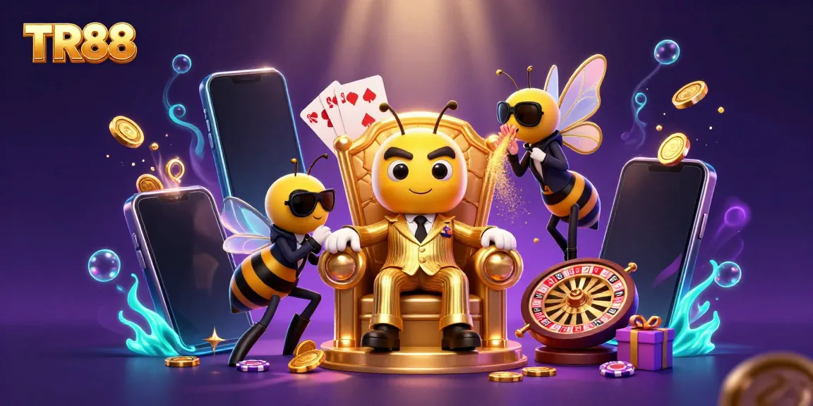 Experience thrilling gameplay with TR88 in a vibrant casino scene featuring a bumblebee mob boss.