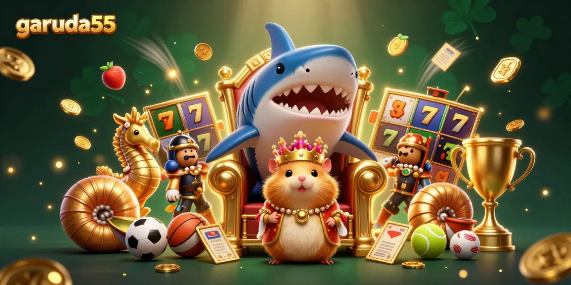 Garuda55 menawarkan slot gacor dengan raja hamster emas dan elemen kasino yang memikat.