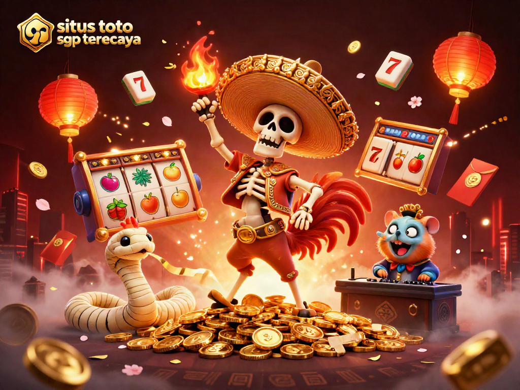 Experience excitement with situs toto sgp terpercaya in this vibrant 3D scene of winning and fun.
