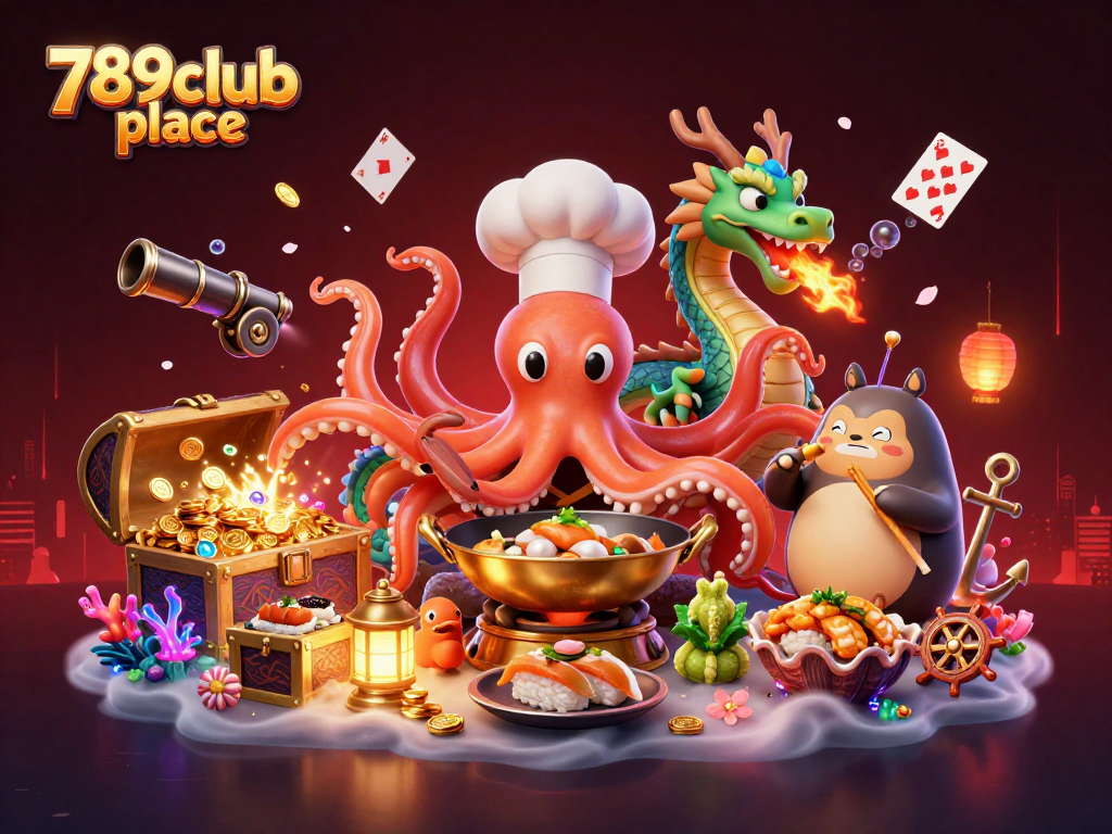 Experience gaming excitement at 789club place with vibrant characters and casino elements bursting with fun!