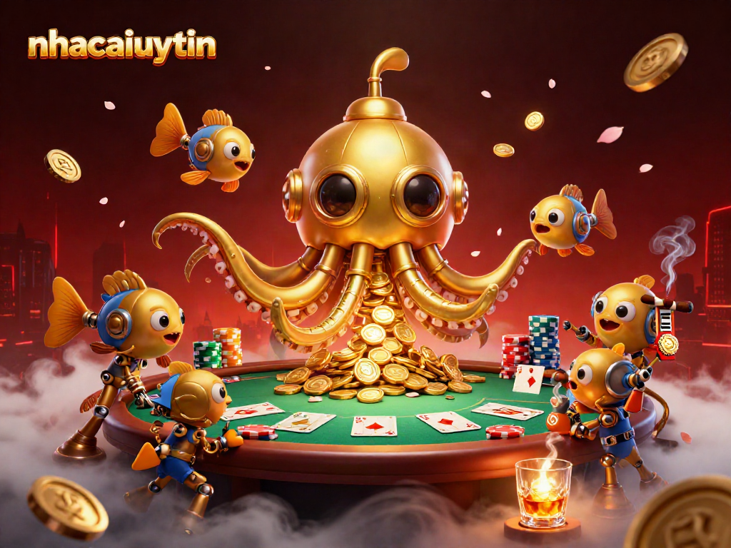 Experience thrilling bets with nhacaiuytin at a vibrant casino scene depicting poker excitement.