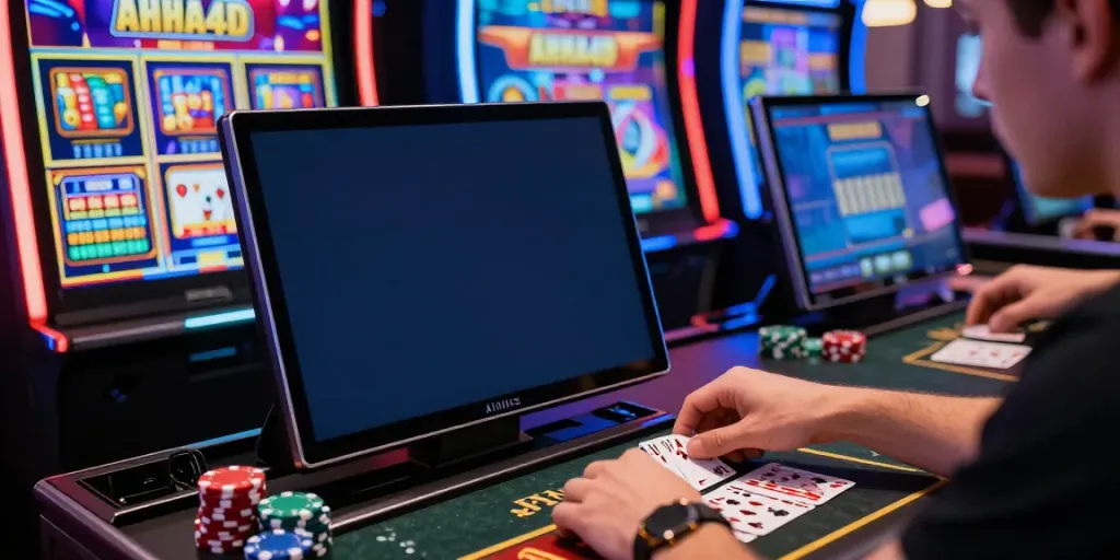 Engaging online gambling experience on AHHA4D platform with smartphone.