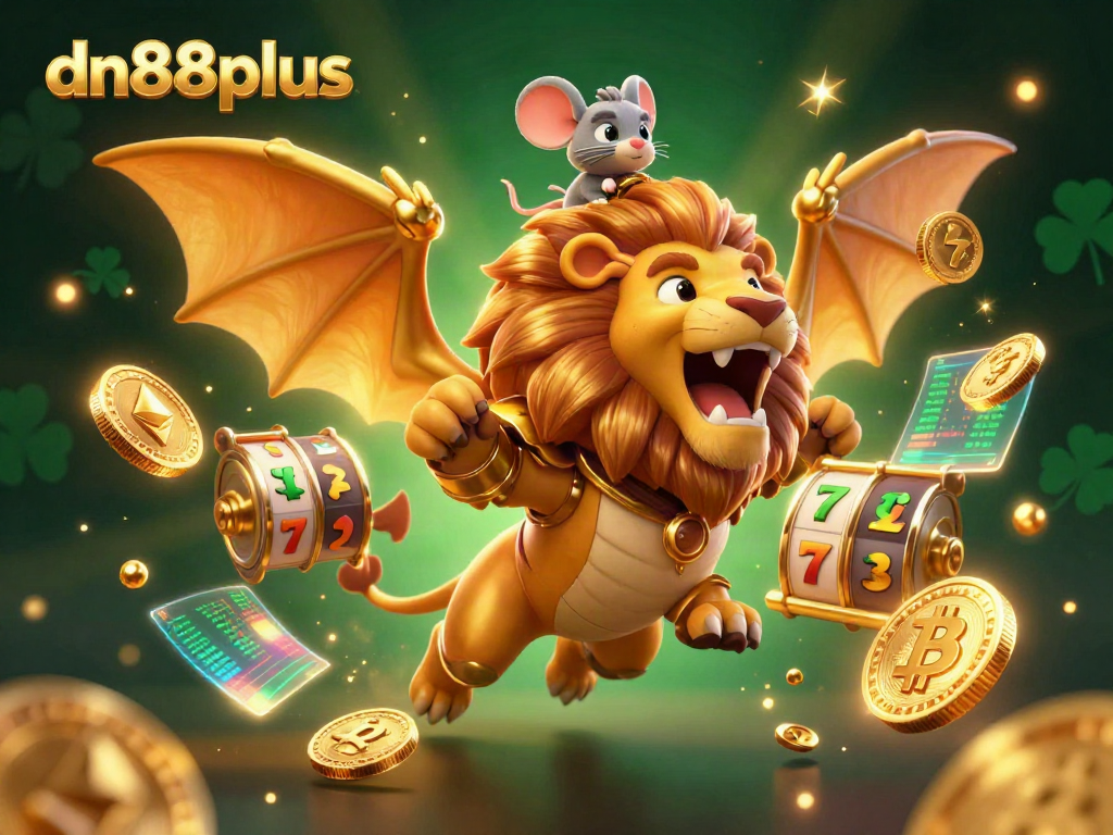 Spin to win with dn88plus casino-themed 3D illustration showcasing exciting slot game elements.