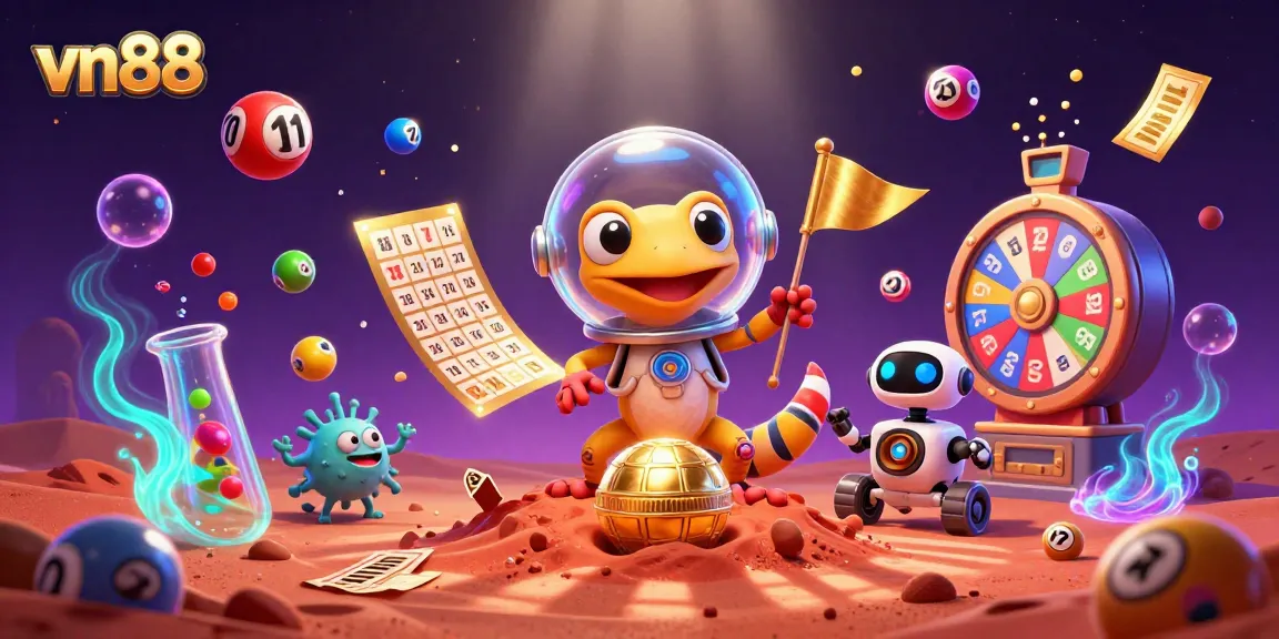 Engage in the vibrant world of vn88, where a Martian gecko discovers a golden casino amidst lottery excitement.