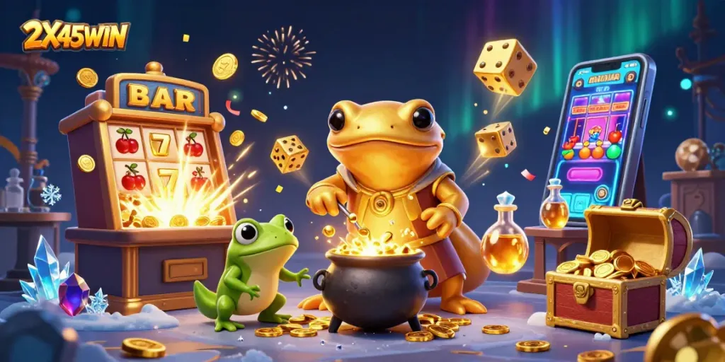 Permainan slot 2X45WIN membawa keceriaan dengan slot dan koin emas melimpah.