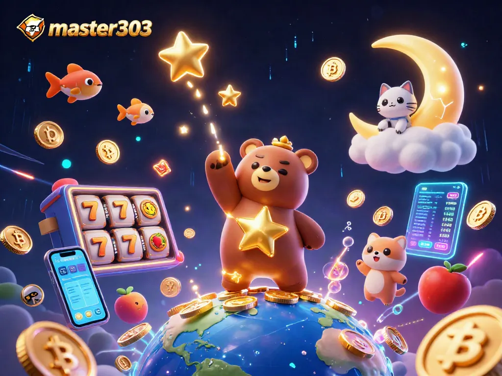 Master303 memudahkan pemain slot mengumpulkan koin dalam ilustrasi penuh warna.